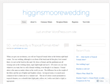 Tablet Screenshot of higginsmoorewedding.wordpress.com