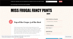 Desktop Screenshot of missfrugalfancypants.wordpress.com