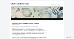Desktop Screenshot of abercrombie6wholesale.wordpress.com