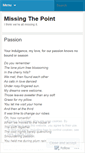 Mobile Screenshot of missingthepoint.wordpress.com