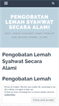 Mobile Screenshot of pengobatanlemahsyahwatsereksisecaralami.wordpress.com