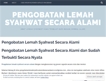 Tablet Screenshot of pengobatanlemahsyahwatsereksisecaralami.wordpress.com