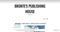 Desktop Screenshot of brontespublishinghouse.wordpress.com