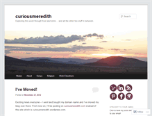 Tablet Screenshot of curiousmeredith.wordpress.com