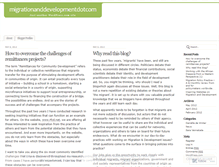 Tablet Screenshot of migrationanddevelopmentdotcom.wordpress.com