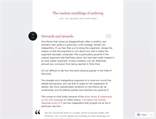Tablet Screenshot of andrewg.wordpress.com