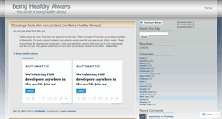 Desktop Screenshot of beinghealthyalways.wordpress.com