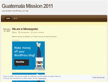 Tablet Screenshot of guatmission2011.wordpress.com