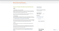 Desktop Screenshot of bestuniversalremote.wordpress.com
