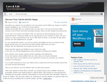 Tablet Screenshot of lov3nlife.wordpress.com