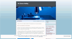 Desktop Screenshot of myscienceweblog.wordpress.com