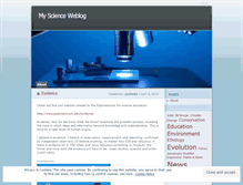 Tablet Screenshot of myscienceweblog.wordpress.com