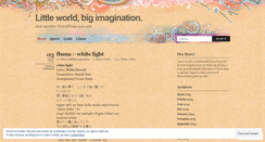 Desktop Screenshot of littleworldbigimagination.wordpress.com