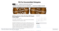 Desktop Screenshot of pa4uncommitted.wordpress.com