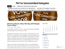 Tablet Screenshot of pa4uncommitted.wordpress.com