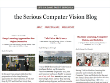 Tablet Screenshot of computervisionblog.wordpress.com