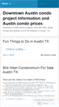Mobile Screenshot of downtownaustincondo.wordpress.com