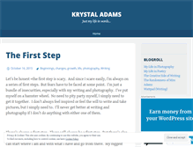 Tablet Screenshot of krystaladams.wordpress.com