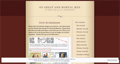 Desktop Screenshot of ofgreatandmortalmen.wordpress.com