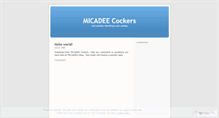 Desktop Screenshot of micadeecockers.wordpress.com