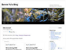 Tablet Screenshot of bennieyu.wordpress.com