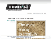 Tablet Screenshot of creativationspace.wordpress.com