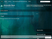 Tablet Screenshot of djalexanderbass.wordpress.com
