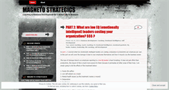 Desktop Screenshot of magnetostrategics.wordpress.com