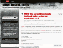 Tablet Screenshot of magnetostrategics.wordpress.com