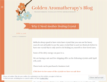 Tablet Screenshot of goldenaromatherapy.wordpress.com