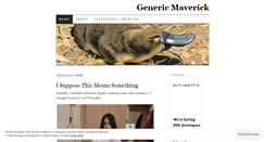 Desktop Screenshot of genericmaverick.wordpress.com