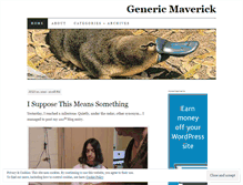 Tablet Screenshot of genericmaverick.wordpress.com