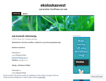 Tablet Screenshot of ekoloskasvest.wordpress.com