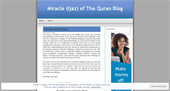 Desktop Screenshot of miracleofthequran.wordpress.com