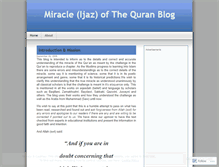 Tablet Screenshot of miracleofthequran.wordpress.com