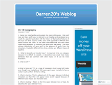 Tablet Screenshot of darren20.wordpress.com