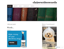 Tablet Screenshot of clairewriteswords.wordpress.com