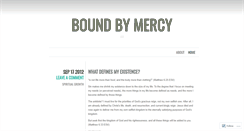 Desktop Screenshot of boundbymercy.wordpress.com