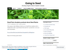 Tablet Screenshot of goingtoseed.wordpress.com