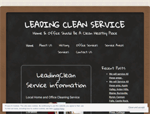 Tablet Screenshot of leadingclean.wordpress.com