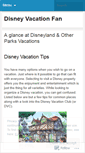 Mobile Screenshot of disneyvacationfan.wordpress.com