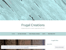 Tablet Screenshot of frugalcreations.wordpress.com