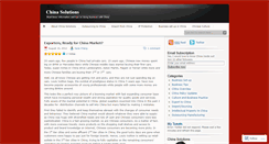 Desktop Screenshot of chinasolutions.wordpress.com