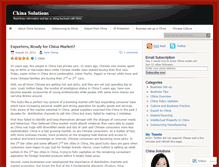 Tablet Screenshot of chinasolutions.wordpress.com
