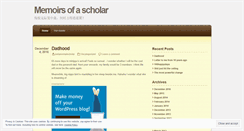 Desktop Screenshot of memoirsofascholar.wordpress.com