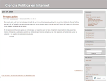 Tablet Screenshot of cienciaypolitica.wordpress.com
