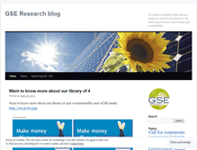 Tablet Screenshot of gseresearch.wordpress.com