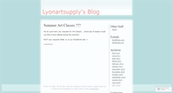 Desktop Screenshot of lyonartsupply.wordpress.com