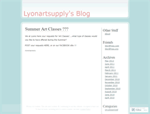 Tablet Screenshot of lyonartsupply.wordpress.com