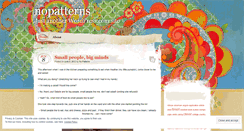 Desktop Screenshot of nopatterns.wordpress.com